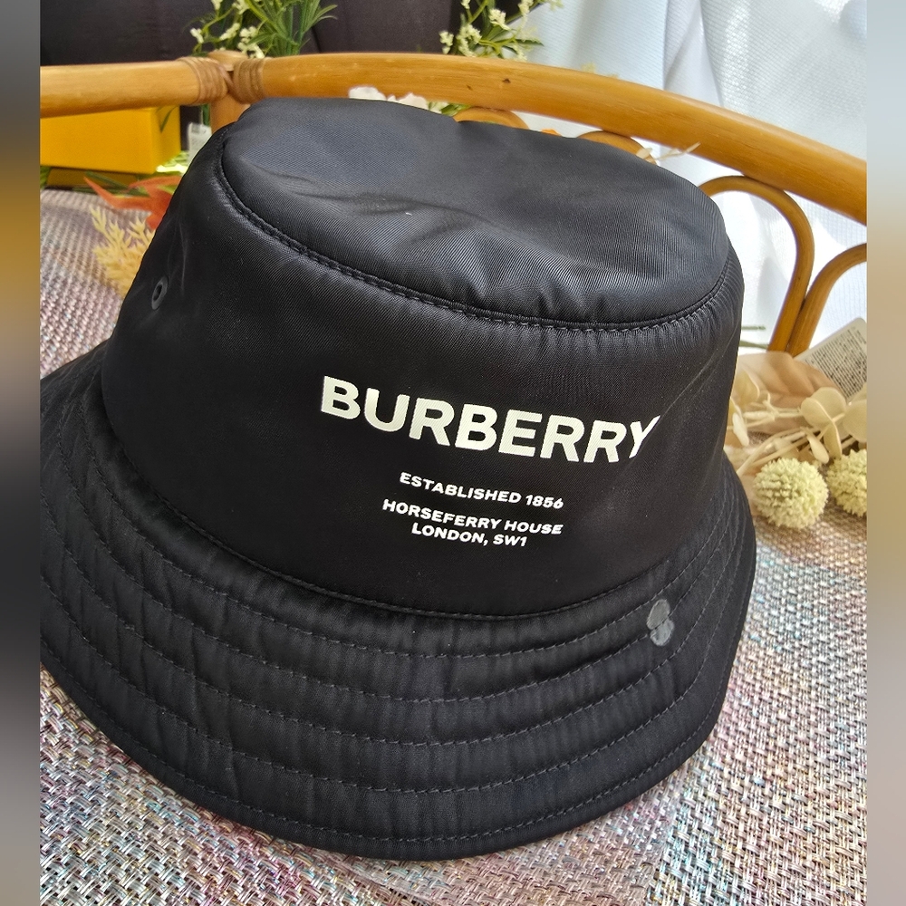 Authentic Burberry Black Bucket Hat